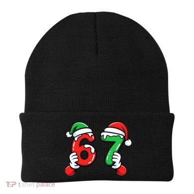 Christmas 67 Santa Hands 6-7 Meme Funny  Beanie