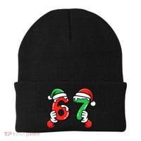 Christmas 67 Santa Hands 6-7 Meme Funny  Beanie thumb 0