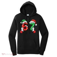 Christmas 67 Santa Hands 6-7 Meme Funny  Women's Hoodie thumb 0