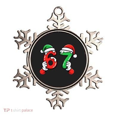Christmas 67 Santa Hands 6-7 Meme Funny  Ornament