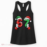 Christmas 67 Santa Hands 6-7 Meme Funny  Women's Tank Top thumb 0
