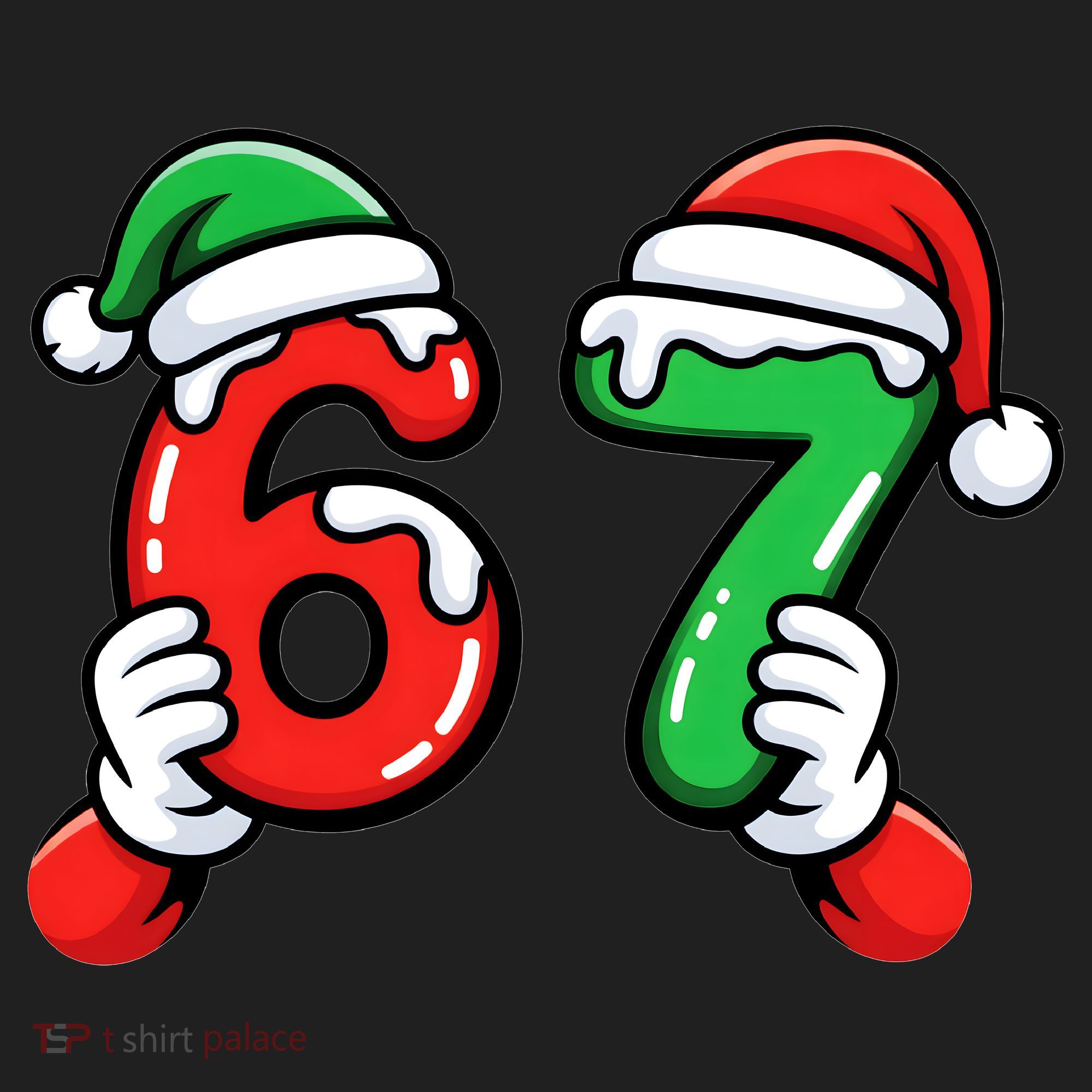 Christmas 67 Santa Hands 6-7 Meme Funny  Hat