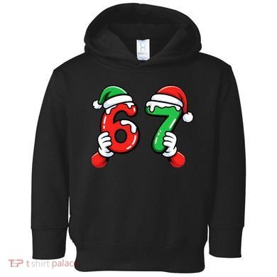 Christmas 67 Santa Hands 6-7 Meme Funny  Toddler Hoodie