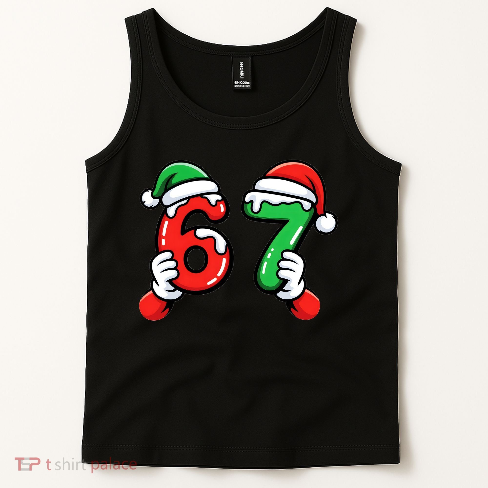 Christmas 67 Santa Hands 6-7 Meme Funny  Tank Top