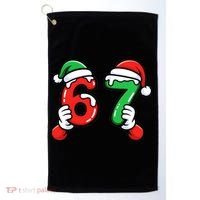 Christmas 67 Santa Hands 6-7 Meme Funny  Golf Towel thumb 0