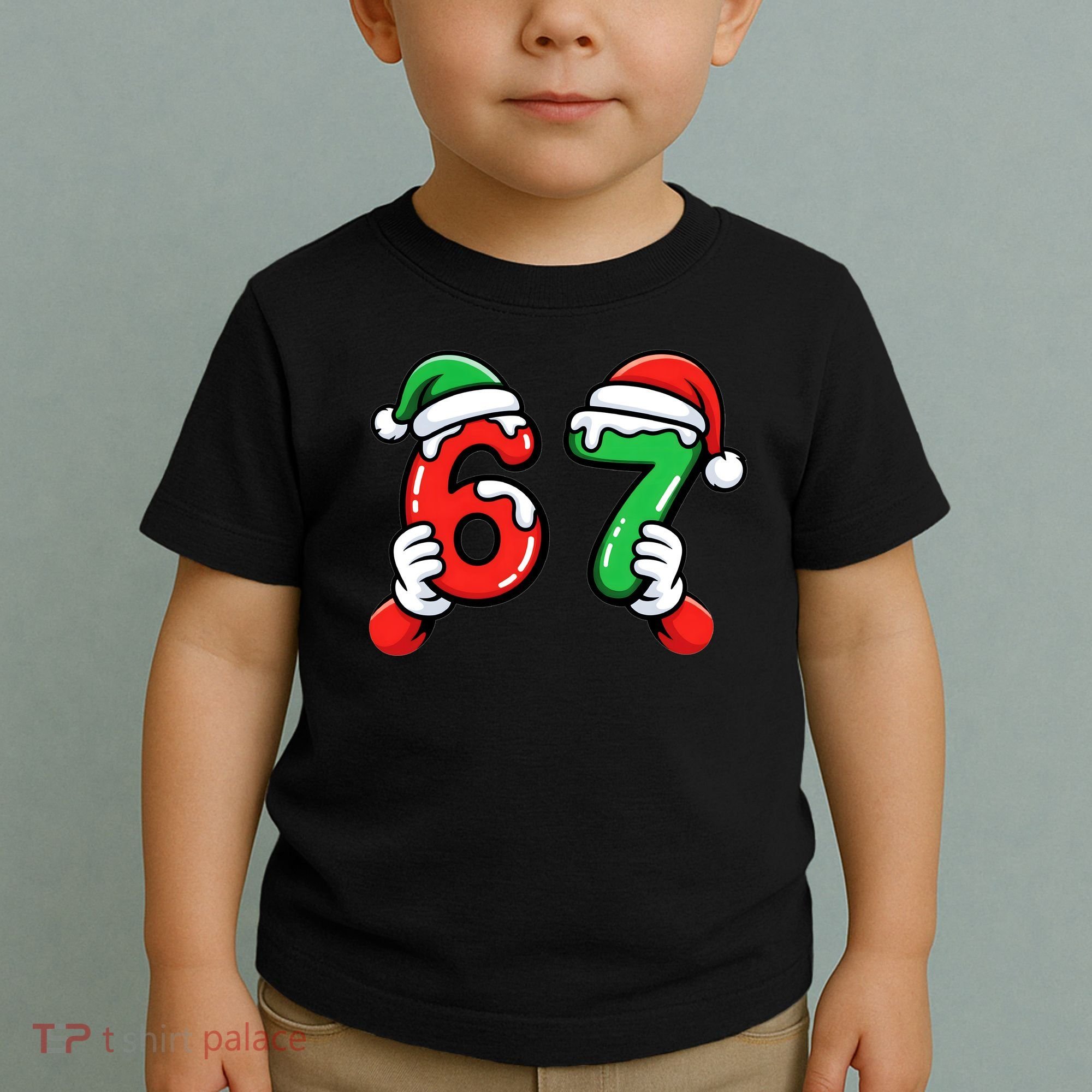 Christmas 67 Santa Hands 6-7 Meme Funny  Toddler T-Shirt