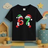 Christmas 67 Santa Hands 6-7 Meme Funny  Toddler T-Shirt thumb 3