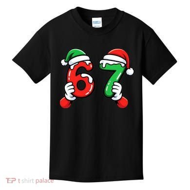 Christmas 67 Santa Hands 6-7 Meme Funny  Kids T-Shirt