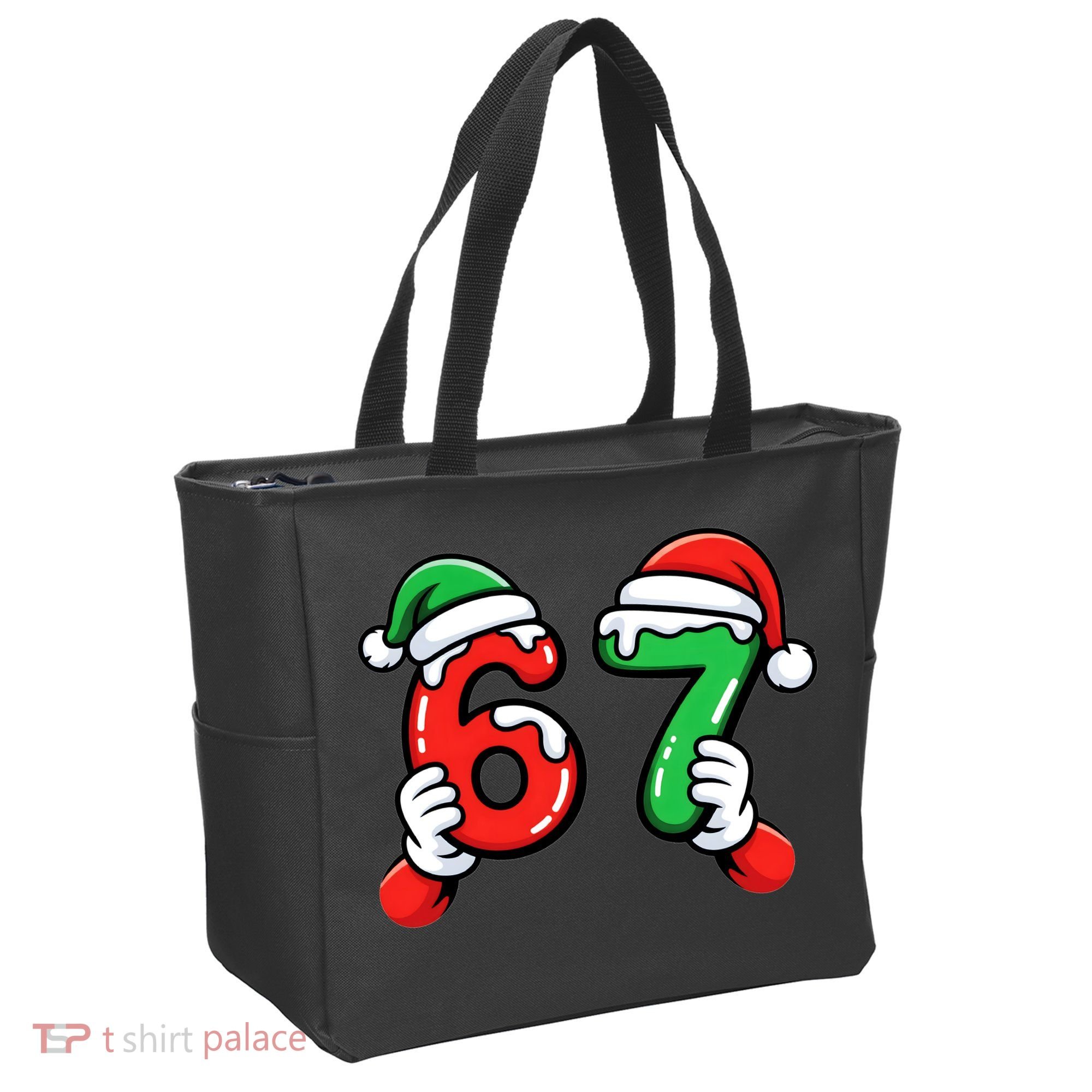 Christmas 67 Santa Hands 6-7 Meme Funny  Tote Bag