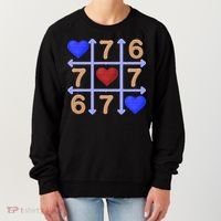 Crochet 6-7 Valentines Day 67 Meme Tik Tak Toe Women's Sweatshirt thumb 0