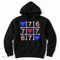Crochet 6-7 Valentines Day 67 Meme Tik Tak Toe Hoodie thumb 0
