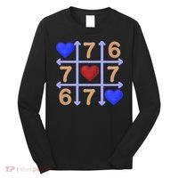 Crochet 6-7 Valentines Day 67 Meme Tik Tak Toe Long Sleeve Shirt thumb 0