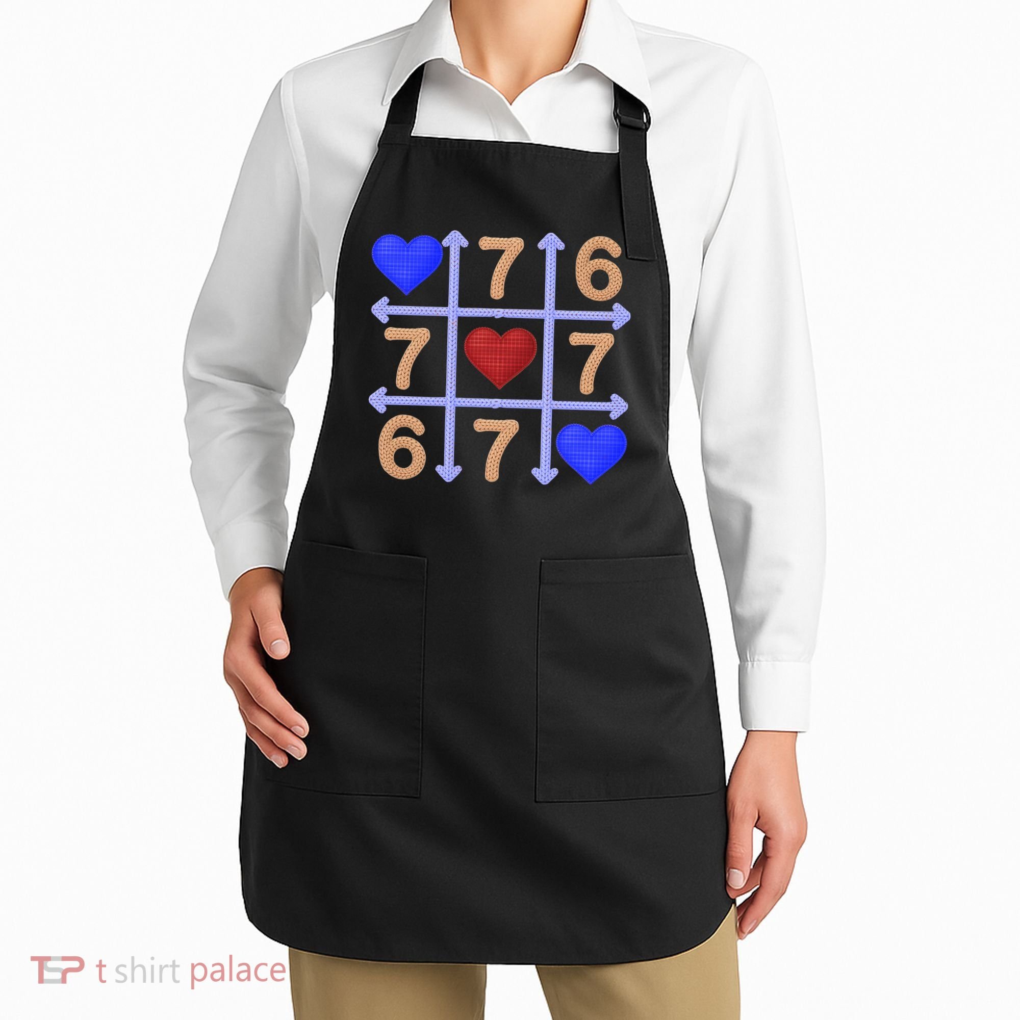 Crochet 6-7 Valentines Day 67 Meme Tik Tak Toe Apron