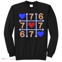 Crochet 6-7 Valentines Day 67 Meme Tik Tak Toe Sweatshirt thumb 0