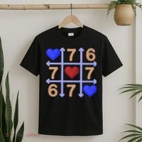 Crochet 6-7 Valentines Day 67 Meme Tik Tak Toe T-Shirt thumb 2