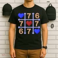 Crochet 6-7 Valentines Day 67 Meme Tik Tak Toe T-Shirt thumb 6