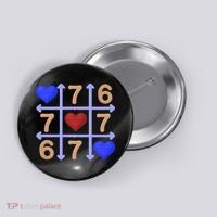 Crochet 6-7 Valentines Day 67 Meme Tik Tak Toe Button thumb 0