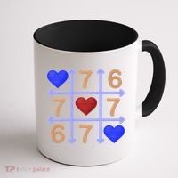 Crochet 6-7 Valentines Day 67 Meme Tik Tak Toe Coffee Mug thumb 1