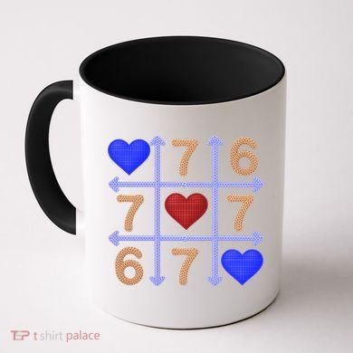 Crochet 6-7 Valentines Day 67 Meme Tik Tak Toe Coffee Mug