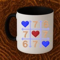 Crochet 6-7 Valentines Day 67 Meme Tik Tak Toe Coffee Mug thumb 2