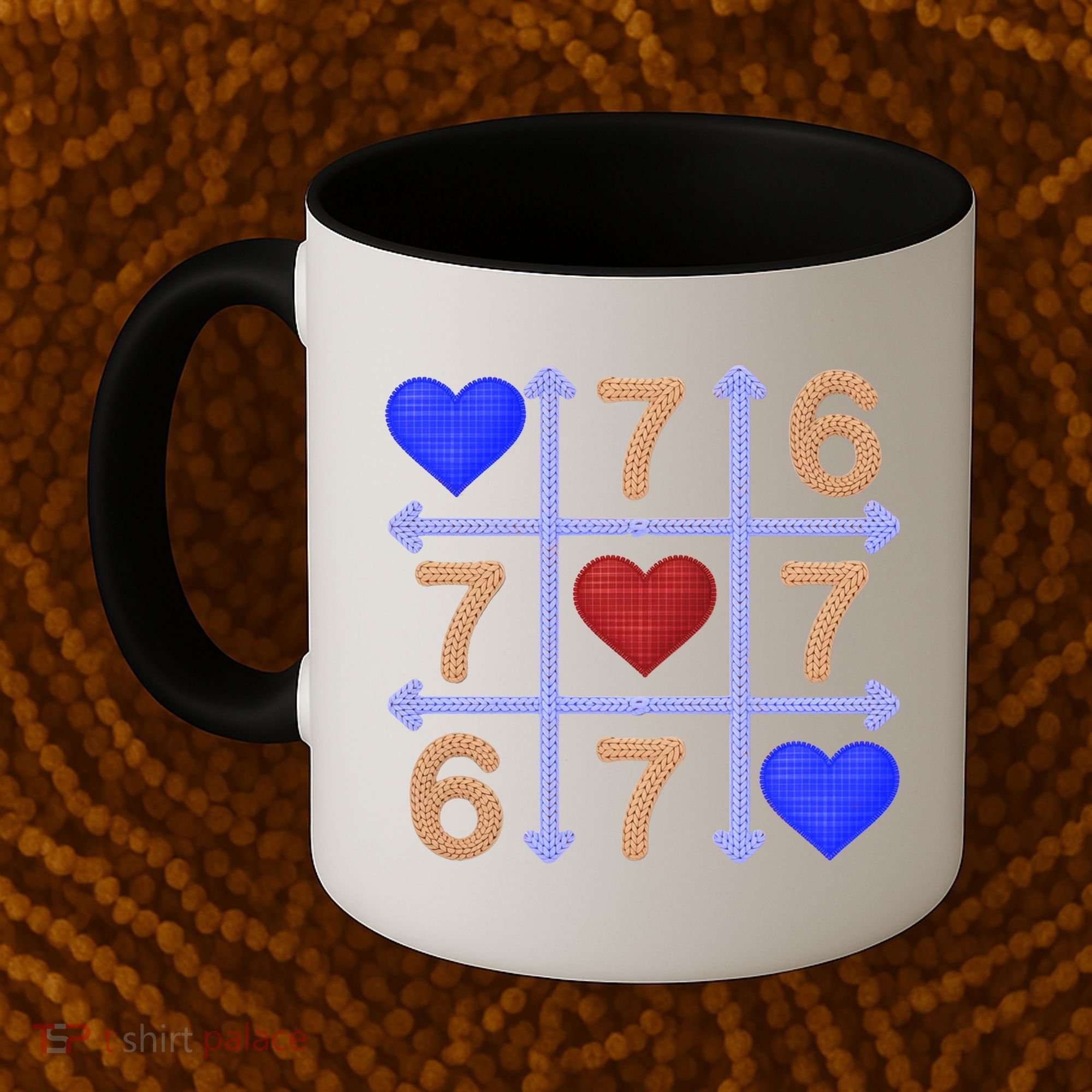 Crochet 6-7 Valentines Day 67 Meme Tik Tak Toe Coffee Mug
