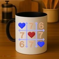 Crochet 6-7 Valentines Day 67 Meme Tik Tak Toe Coffee Mug thumb 4
