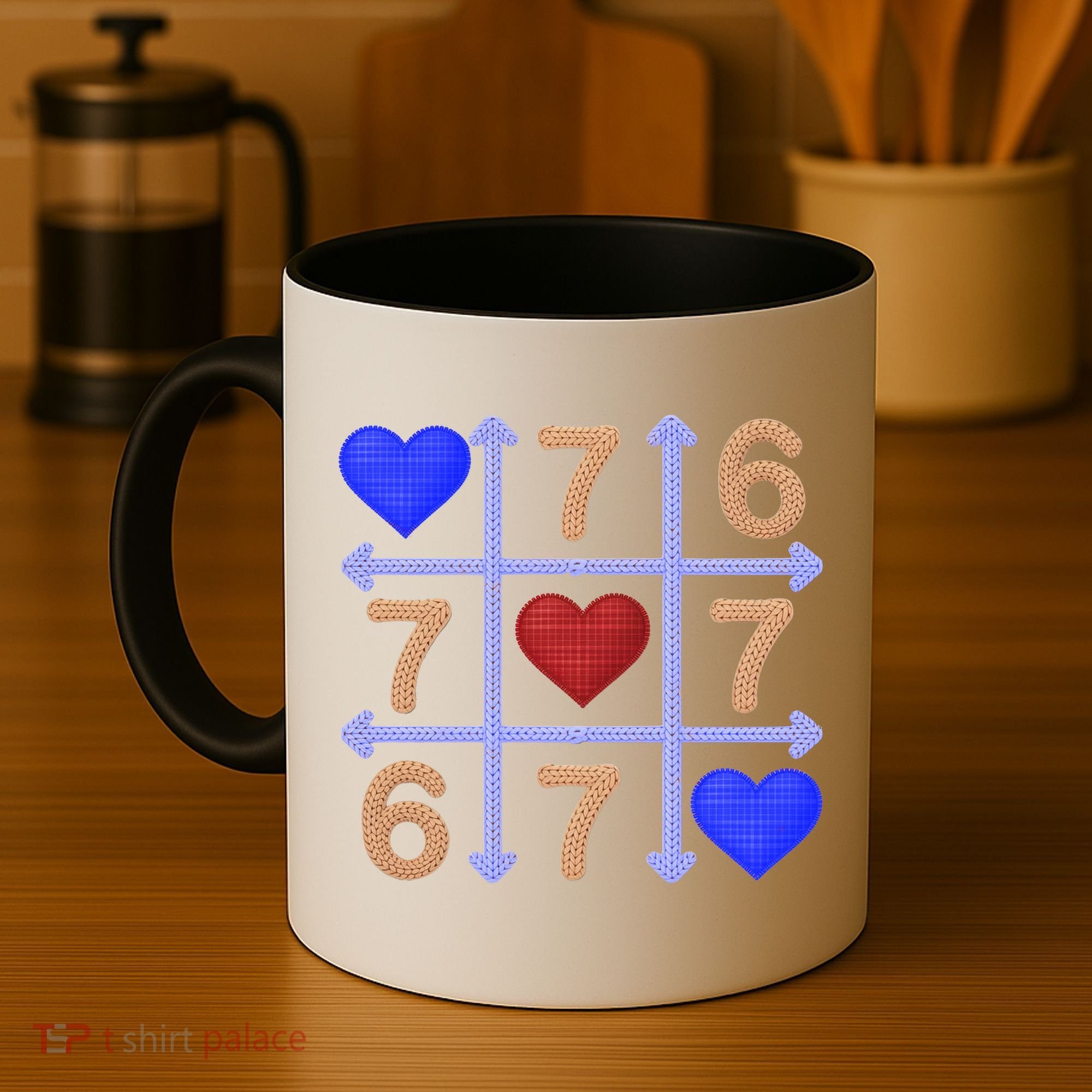 Crochet 6-7 Valentines Day 67 Meme Tik Tak Toe Coffee Mug
