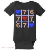 Crochet 6-7 Valentines Day 67 Meme Tik Tak Toe Baby Bodysuit thumb 0