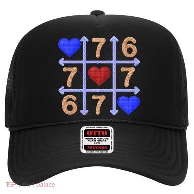Crochet 6-7 Valentines Day 67 Meme Tik Tak Toe Hat