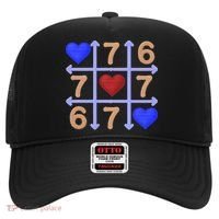 Crochet 6-7 Valentines Day 67 Meme Tik Tak Toe Hat thumb 0