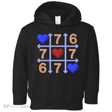 Crochet 6-7 Valentines Day 67 Meme Tik Tak Toe Toddler Hoodie