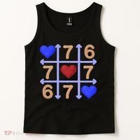 Crochet 6-7 Valentines Day 67 Meme Tik Tak Toe Tank Top thumb 2