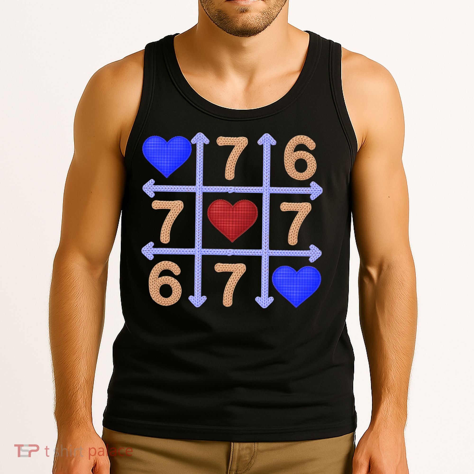 Crochet 6-7 Valentines Day 67 Meme Tik Tak Toe Tank Top
