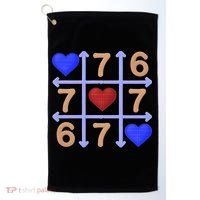 Crochet 6-7 Valentines Day 67 Meme Tik Tak Toe Golf Towel thumb 0
