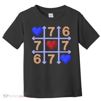 Crochet 6-7 Valentines Day 67 Meme Tik Tak Toe Toddler T-Shirt