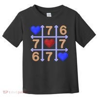 Crochet 6-7 Valentines Day 67 Meme Tik Tak Toe Toddler T-Shirt thumb 0