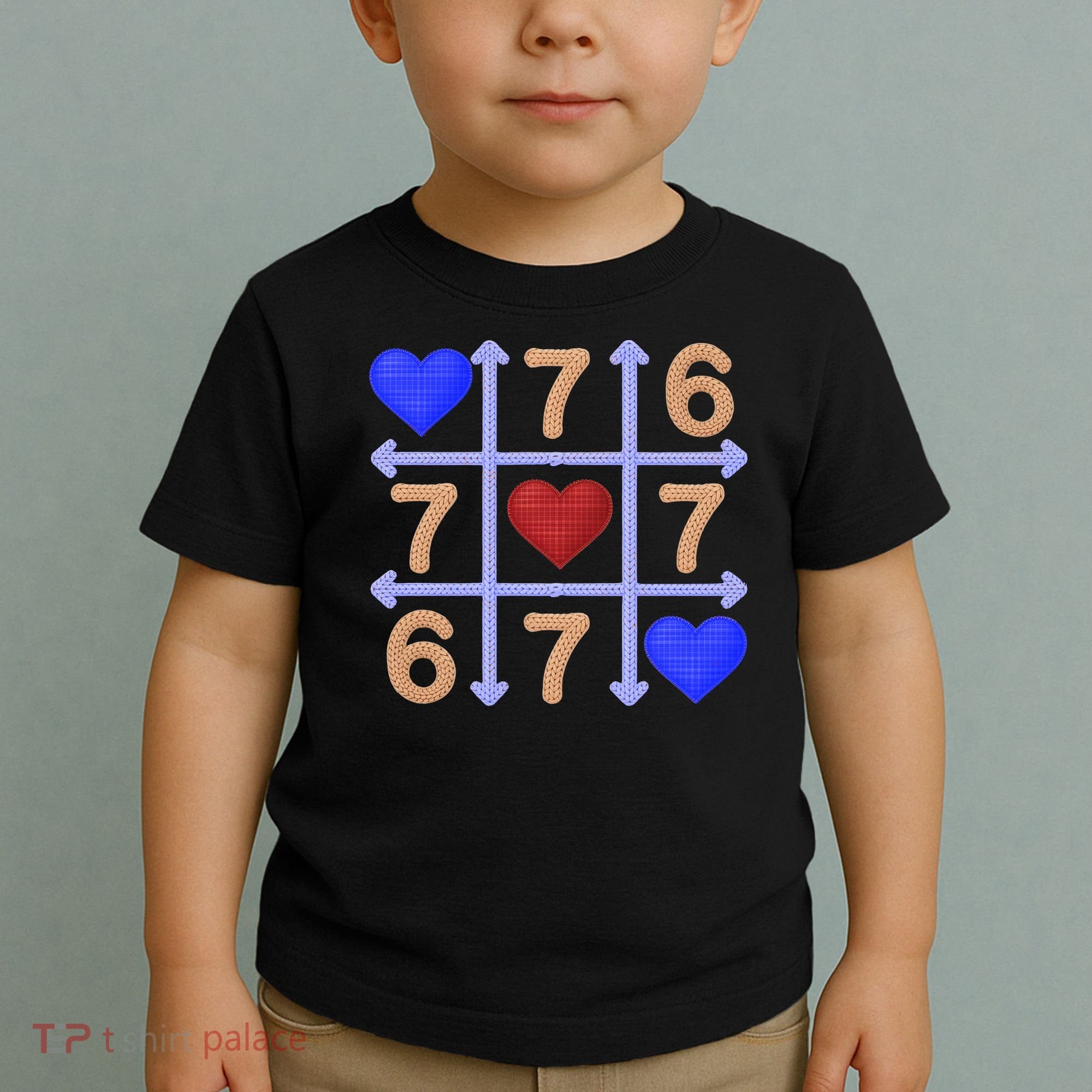 Crochet 6-7 Valentines Day 67 Meme Tik Tak Toe Toddler T-Shirt