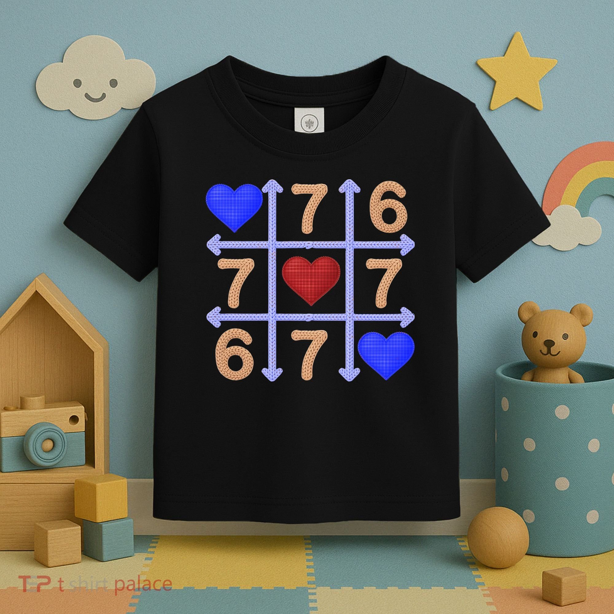 Crochet 6-7 Valentines Day 67 Meme Tik Tak Toe Toddler T-Shirt