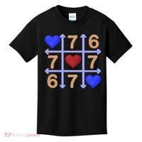 Crochet 6-7 Valentines Day 67 Meme Tik Tak Toe Kids T-Shirt thumb 0