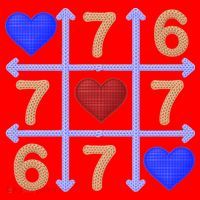 Crochet 6-7 Valentines Day 67 Meme Tik Tak Toe Santa Hat thumb 1