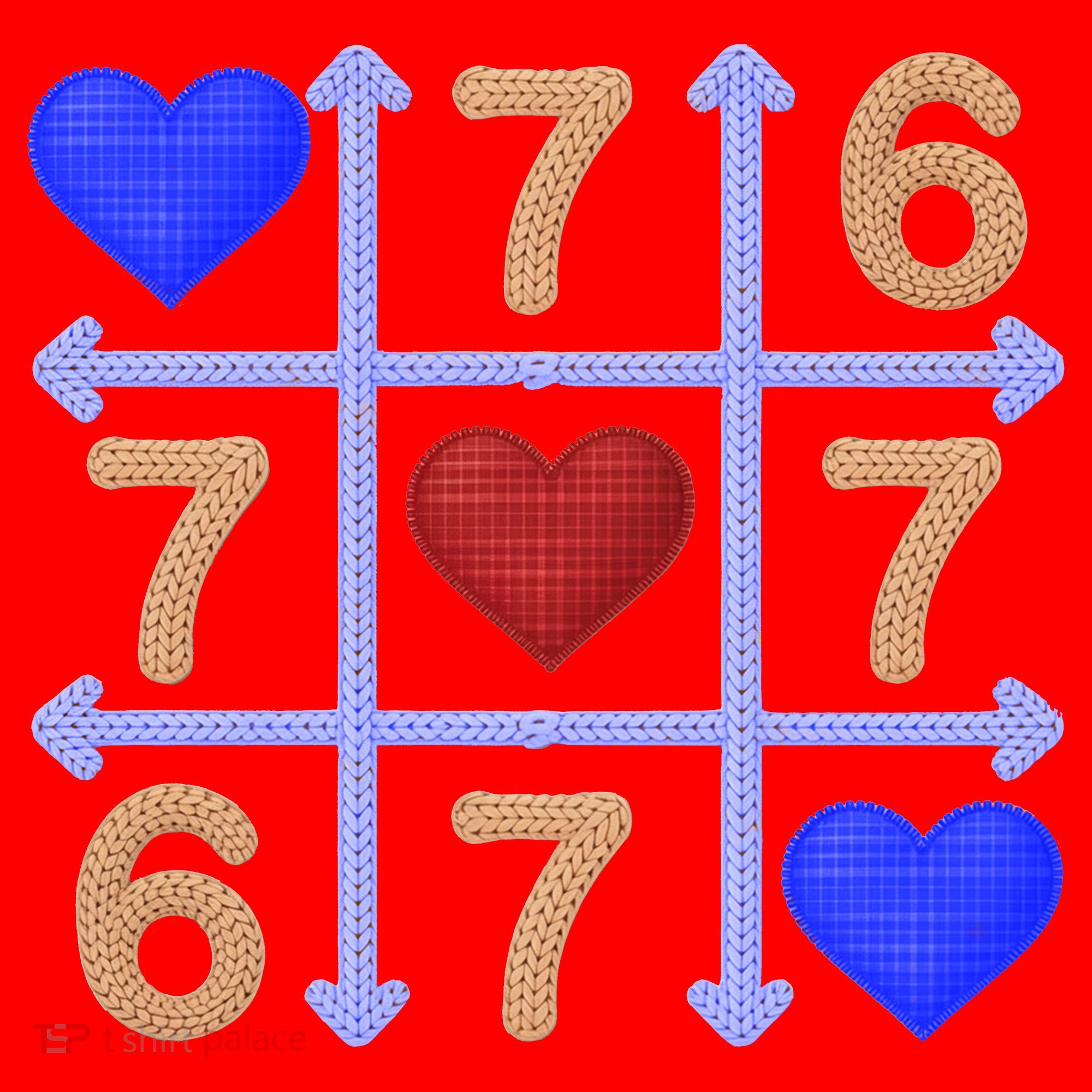 Crochet 6-7 Valentines Day 67 Meme Tik Tak Toe Santa Hat