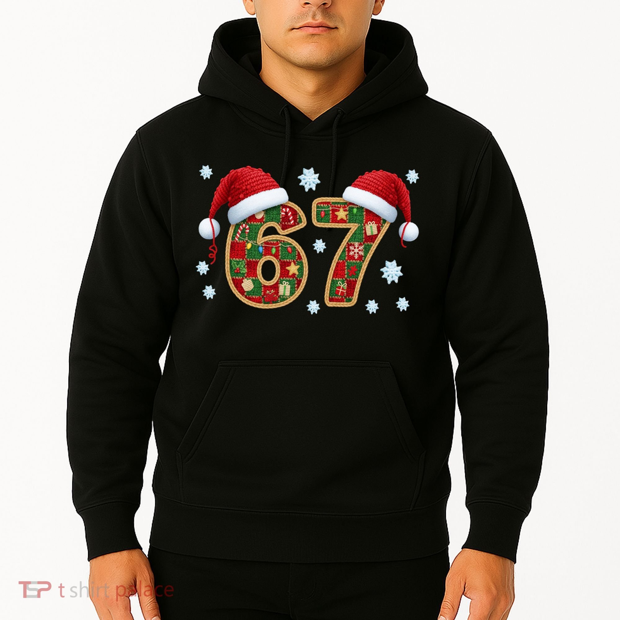 Christmas 67 With Santa Hat Hoodie
