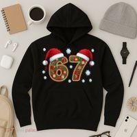 Christmas 67 With Santa Hat Hoodie thumb 3