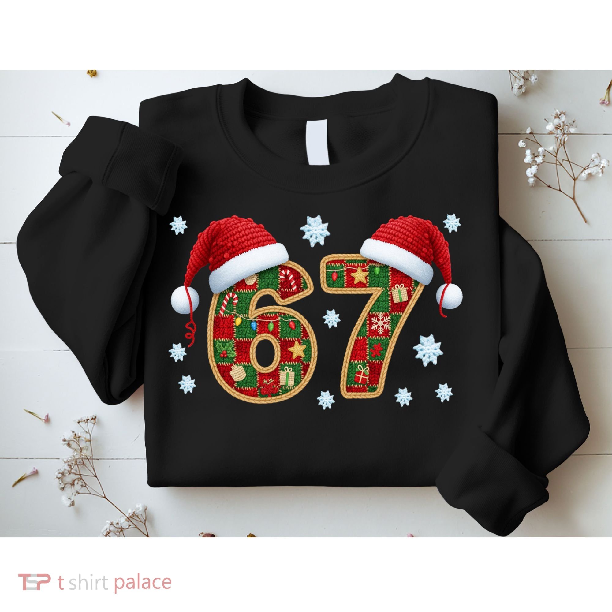 Christmas 67 With Santa Hat Sweatshirt