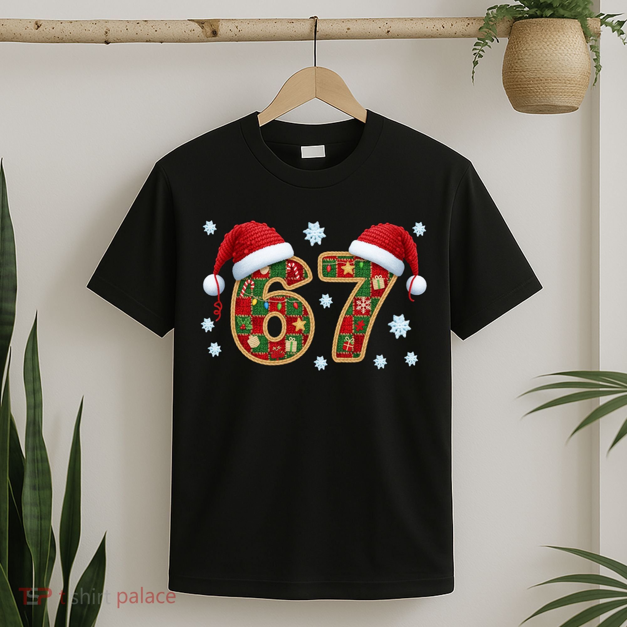 Christmas 67 With Santa Hat T-Shirt