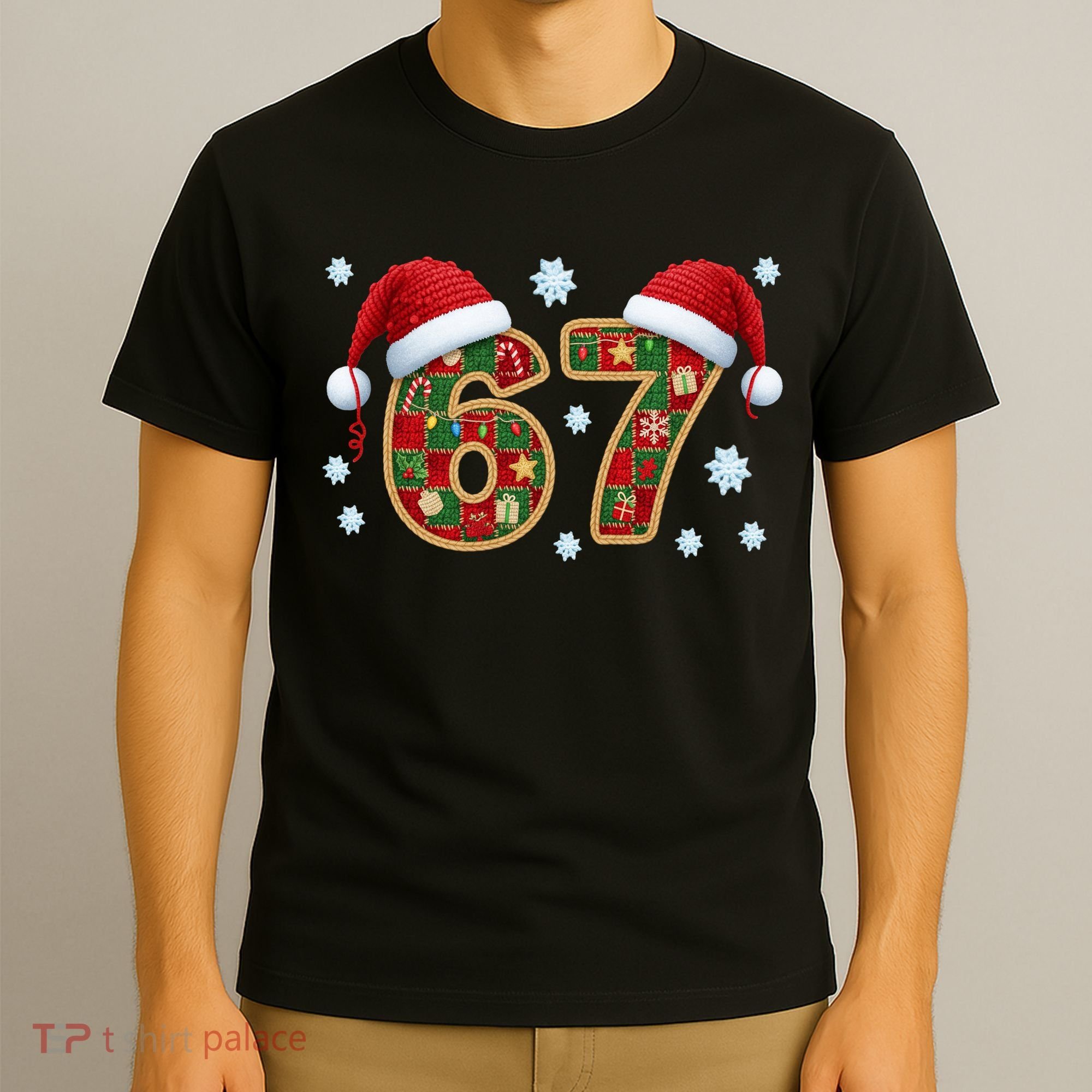 Christmas 67 With Santa Hat T-Shirt
