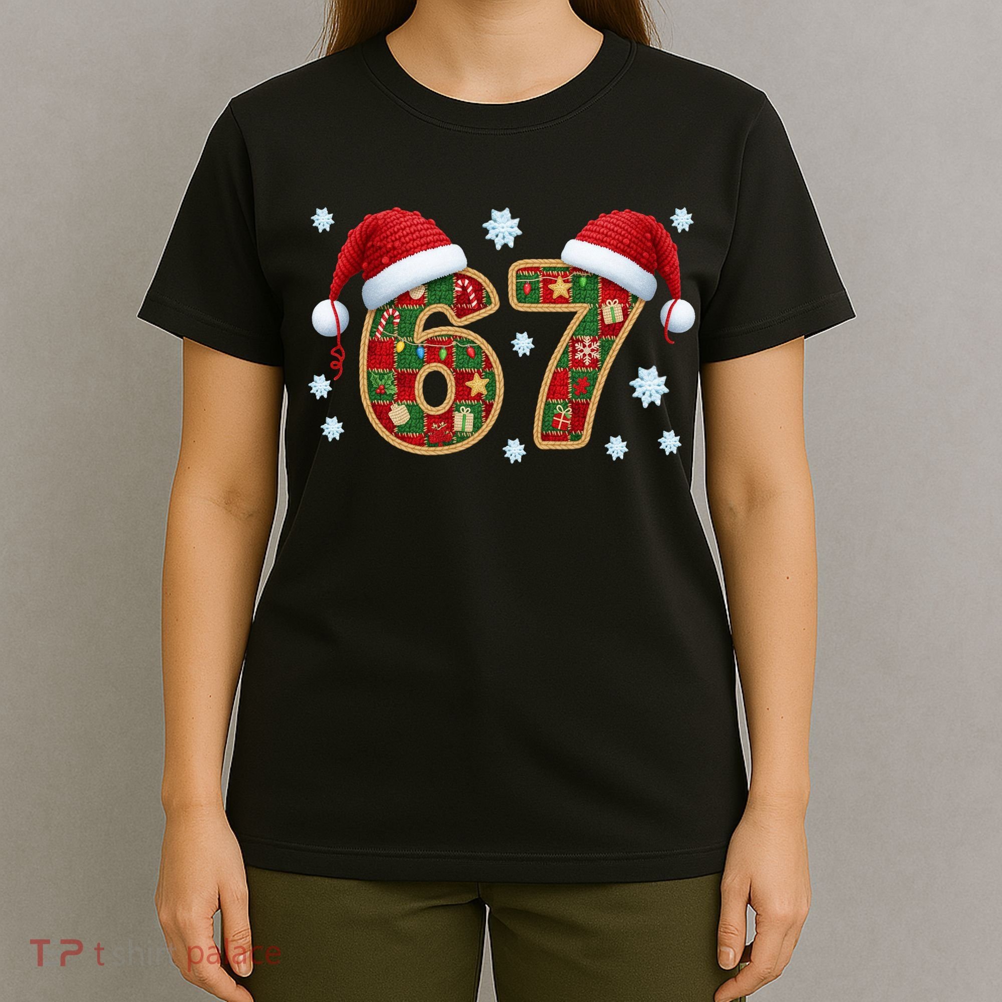 Christmas 67 With Santa Hat T-Shirt