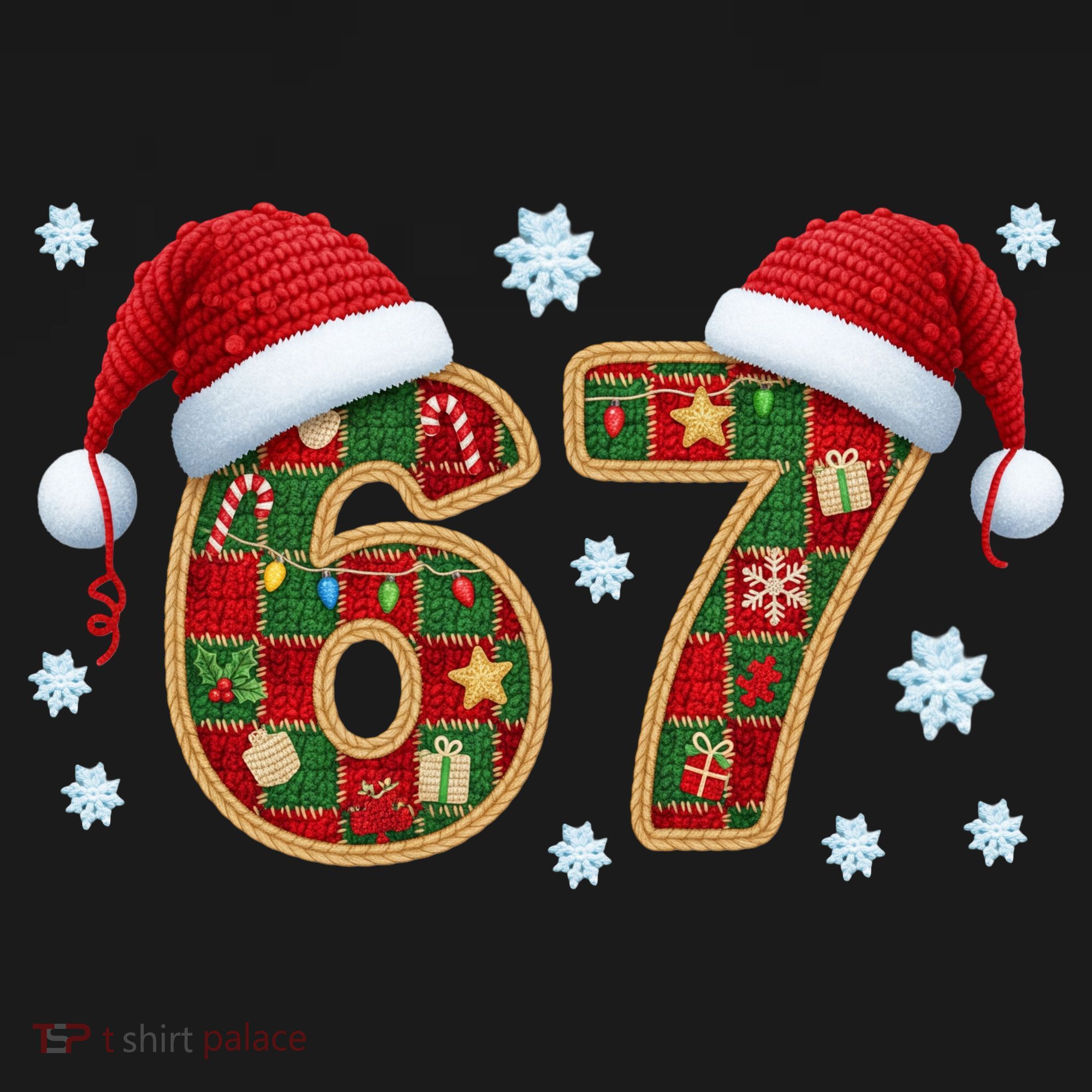 Christmas 67 With Santa Hat Button