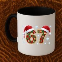 Christmas 67 With Santa Hat Coffee Mug thumb 2