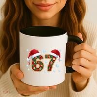 Christmas 67 With Santa Hat Coffee Mug thumb 3